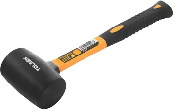 Киянка гумова Tolsen 450г 33мм руків'я скловолокно