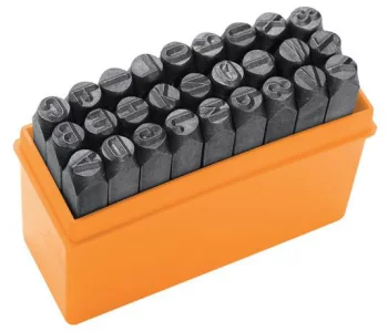 Літери для штампування Tolsen, латинські літери, 3х57мм, HRC 48-52 набір 27шт