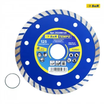Диск алмазний S&R Tempo 125 x 2.0 x 22.2 TURBO камінь