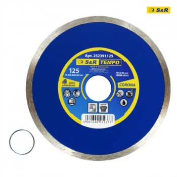 Диск алмазний S&R Tempo 125 x 1.8 x 22.2 CORONA кераміка