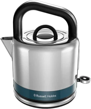 Електрочайник Russell Hobbs Distinctions Black 1.5л, Strix, метал, сріблясто-синій