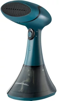 Відпарювач Russell Hobbs компактний Steam Genie, 1800Вт, 200мл, постійна пара - 28гр, нерж. сталь, чорно-бірюзовий