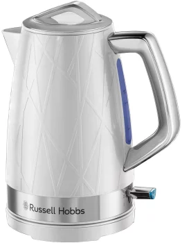 Електрочайник Russell Hobbs Structure, 1.7л, пластик, підсвічування, біло-сріблястий
