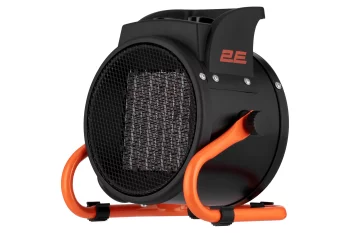 Теплова гармата електрична 2E Ceramic, 2кВт, 20м2, 197м3/год, керамічний нагрів. елемент (PTC), чорний, 1.55кг