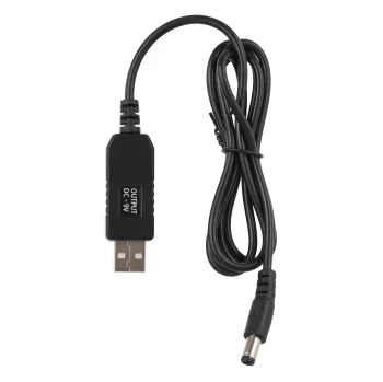 Кабель USB-A > DC 5.5х2.5мм живлення 2Е 1м, 9В/1A, чорний