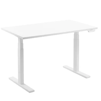 Стіл комп'ютерний 2E СЕ150W-MOTORIZED, регулювання висоти, електропривід 220В, 62/128x150х75cm, білий