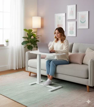 Стіл компактний  2E CE710WW, 710x400мм, регульована висота, білий