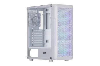 Корпус 2E GAMING Hexagon G338W без БЖ 2xUSB3.0, 1xUSBType-C, 3x120мм ARGB, 1x120мм, VGA 330мм, LCS ready, HUB, TG Side Panel, ATX, білий