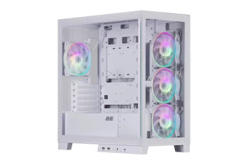 Корпус 2E GAMING Fantom GK701W без БЖ 2xUSB3.0, 1xUSBType-C, 4x120мм ARGB, VGA 400мм, LCS ready, контролер з пультом, TG Side/Front Panel, mATX, білий