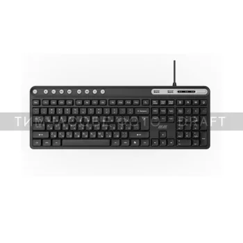 Клавіатура мембранна 2E KS1100 104key, 2xUSB HUB, USB-A, EN/UK, чорний