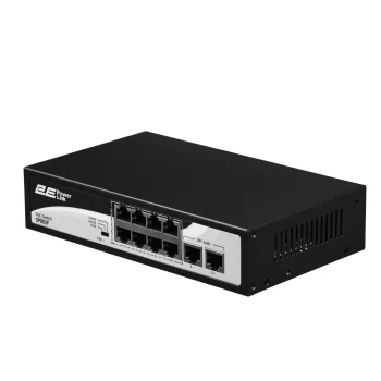 Комутатор 2E PowerLink SP802F 10xFE (8xPoE, 2xUplink), 96Вт, Некерований
