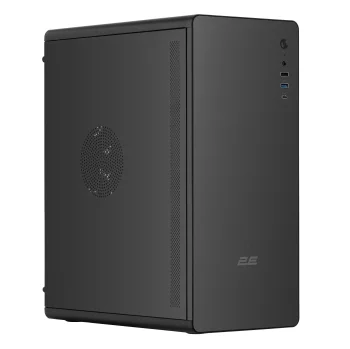 Корпус 2E Credo V500B-400 з БЖ 2E ATX400, 1xUSB3.0, 1х USB 2.0, 1xUSB Type-C, 1x120мм, VGA 310мм, ATX, чорний