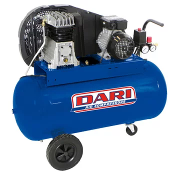 Компресор поршневий з ремінним приводом, Vрес=100л, 330л/хв, 380V, 2,2 кВт DARI DEC100-330T-380-ITALY