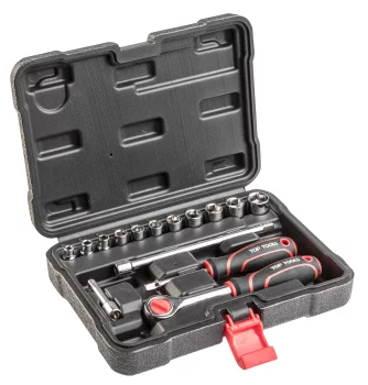 Набір інструментів Top Tools, набір торцевих головок 1/4", 15шт