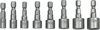 Головки торцеві TOPEX, 1/4", 5-13мм, CrV, набір 8шт