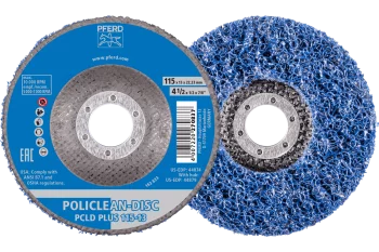 Круг зачисний 115*22 пористий POLICLEAN нерж. сталь