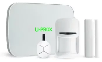Комплект охоронної сигналізації U-Prox MPX L KF kit White, U-Prox MPX L, U-Prox PIR, U-Prox WDC, U-Prox Keyfob B4, бездротовий, білий