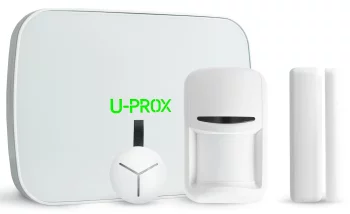 Комплект охоронної сигналізації U-Prox MPX G KF kit White, U-Prox MPX G, U-Prox PIR, U-Prox WDC, U-Prox Keyfob, бездротовий, білий