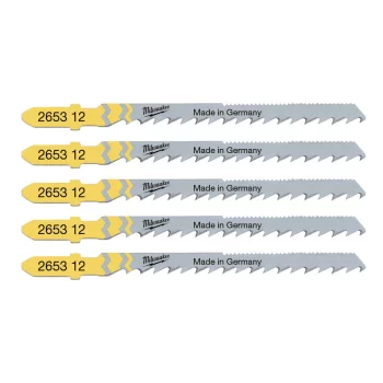 Полотно пиляльне для електролобзика Milwaukee Special по дереву, крок зуба 4.5ммх75мм, 5шт