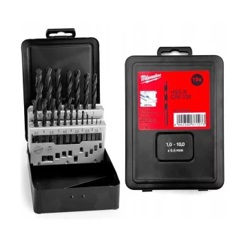 Набір свердел по металу Milwaukee HSS-R, 1-10мм, кейс, 19шт