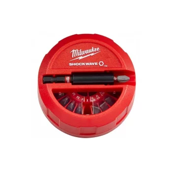 Біти Milwaukee Shockwave, сталь, кейс, набір 15шт