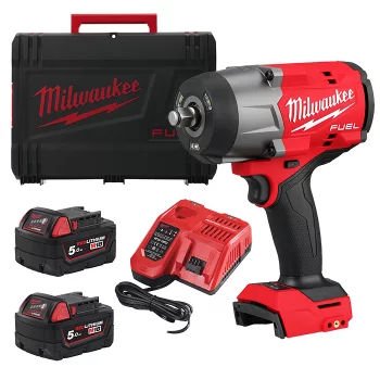 Гайковерт ударний акумуляторний Milwaukee M18 FHIW2F12-502X 18В АКБ 2х5А·год 2034Нм 0-2000об/хв 1/2" ЗП M12-18FC кейс 3.4кг
