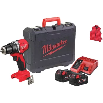 Шурупокрут-дриль акумуляторний Milwaukee BLPDRC-402С 18В 2х4А·год 60Нм 0·1700об/хв ЗП M12-18C жилет кейс 1.5кг