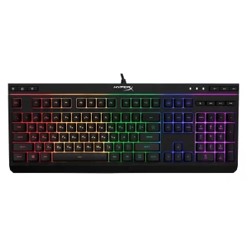 Клавіатура мембранна HyperX Alloy Core 114key, USB-A, EN/UK, RGB, чорний