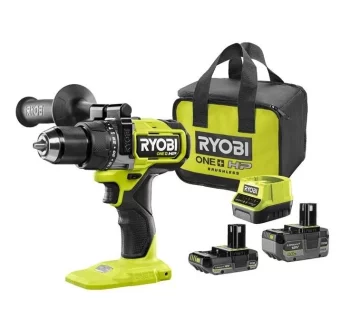 Шурупокрут-дриль ударний акумуляторний Ryobi ONE+ HP RPD18X-242S 18В 1х2А·год 1х4А·год ЗП 95Нм 500·2100об/хв 1.3кг сумка