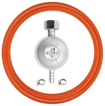 Комплект Cellfast підключення газового балону з вентилем KLF, євро стандарт (редуктор KLF G12 1шт, шланг 1.5м 1шт, хомут 2шт)