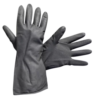 Рукавички гумові КЛС чорні, розмір L