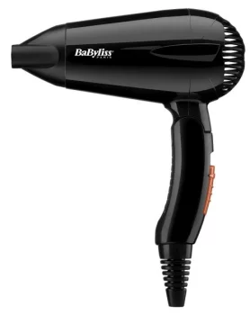Фен Babyliss дорожній Travel Dry, 2000Вт, 2 режими, складне руків'я, чорний