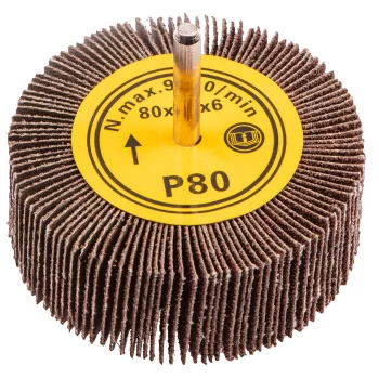 Диск пелюстковий з хвостовиком GRAPHITE, шліфувальний, 80х30мм, K80