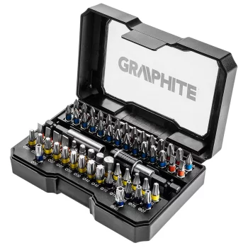 Біти GRAPHITE магнітні подовжувачі 2шт, SL,PH,PZ,H,TX,TT, 25мм, кейс набір 60шт