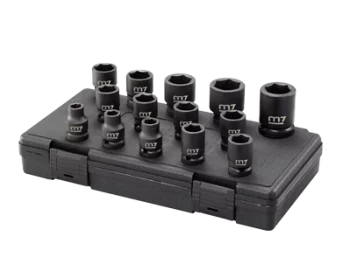 Набір головок ударних 1/2" 14од 10-27мм пластик.кейс