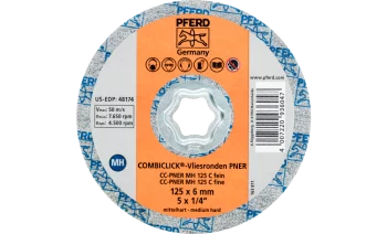 Круг 125*6 CC-PNER medium hard система COMBICLICK для шліфування нерж.