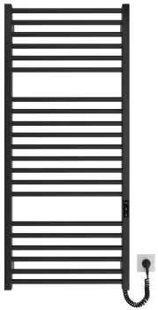 Рушникосушка Hygge Family електрична Derby, 1170х530х80мм, таймер-регулятор, сталь, чорний матовий