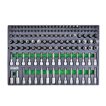 Haбіp біт впpecoвaниx в гoлoвку 1/4", 3/8", 1/2" 135ед. (в ложементі, тип D) TOPTUL GED1351