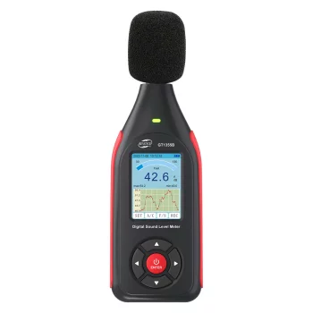 Вимірювач рівня шуму (шумомер) цв дисплей, фільтр А/С, USB BENETECH GT1355B
