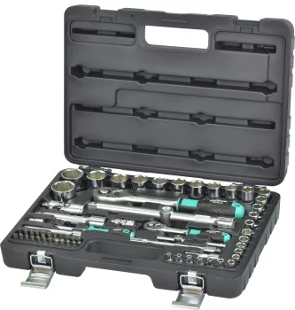 Набір головок 1/4"-1/2" 62од.10-32мм пластик.кейс