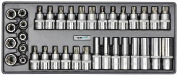 Набір головок зі вставкою Torx, Spline 1/2" 36од ложемент