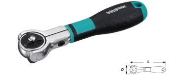 Трещітка шарнірна 1/2" 72 зуба 168мм