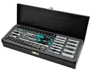 Набір головок 1/4" 4-14мм 43од мет.кейс