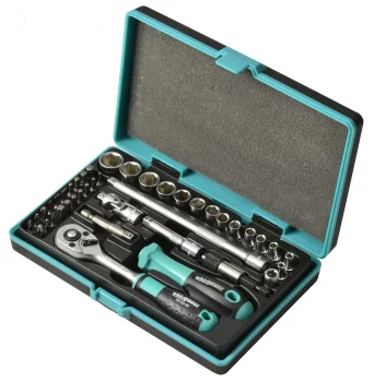 Набір головок 1/4" 3,2-14мм 42од пластик.кейс