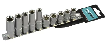 Набір головок 1/4" Е5-Е10 10од на планці