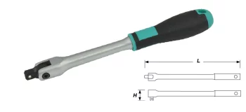 Вороток 1/4" з карданом 160мм з пластик. ручкою