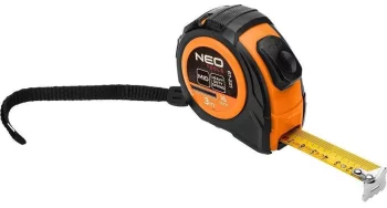 Рулетка Neo Tools, 3мx16мм, з фіксатором змотування