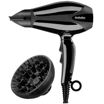 Фен Babyliss Compact Pro, 2400Вт, 3 режими, дифузор, іоніз-я, хол. обдув, чорний