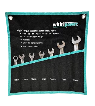 Набір ключів трещіточних 10-19мм 7од. чохол