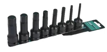 Набір бит ударних 1/2" 8од Hex H5-17мм на планці